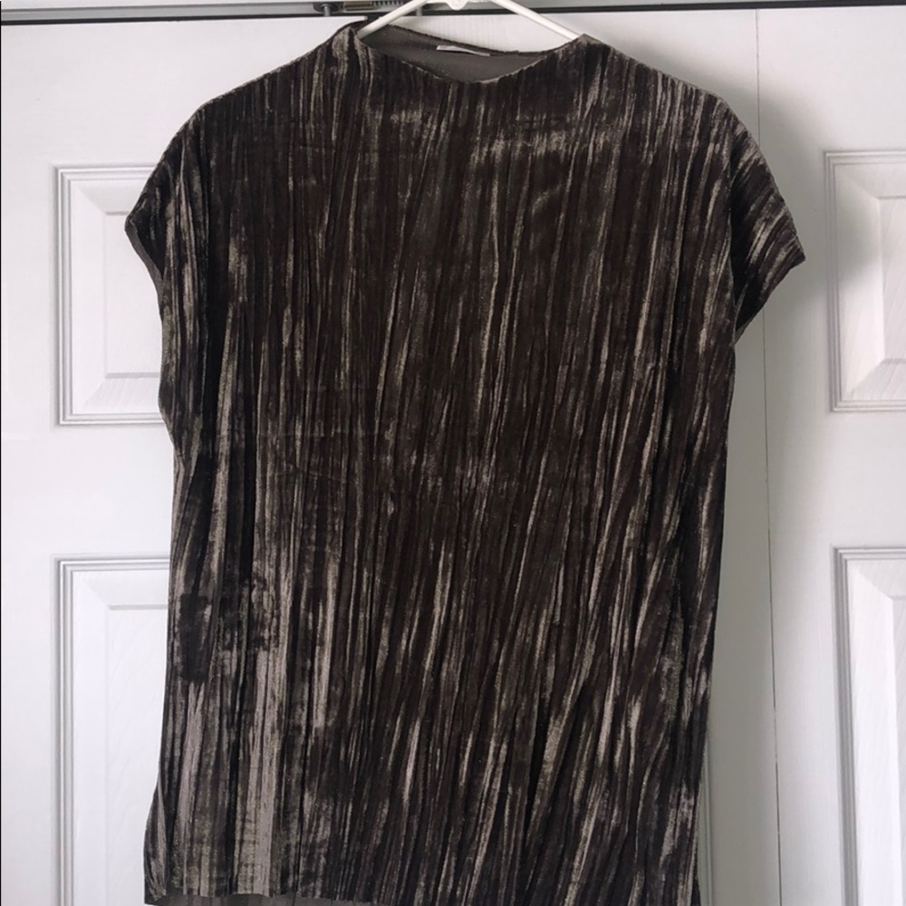 Zara velour shirt never worn . NO TAGS